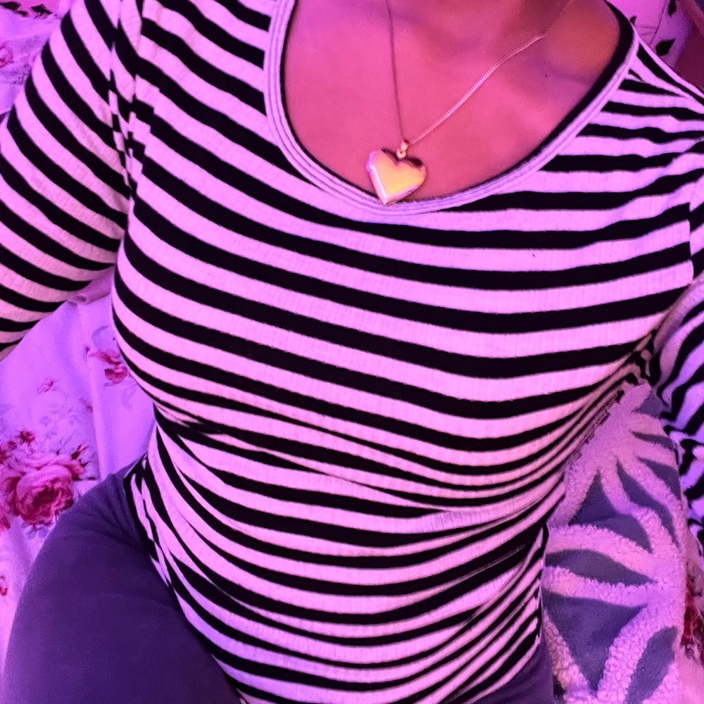 🖤🤍 Black and white striped, long sleeve top | Rue21 🤍🖤